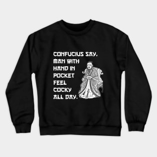 Funny Confucius Print Crewneck Sweatshirt